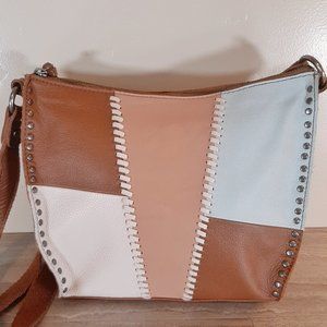 The Sak Silverlake Leather Patchwork Studded Crossbody Bag